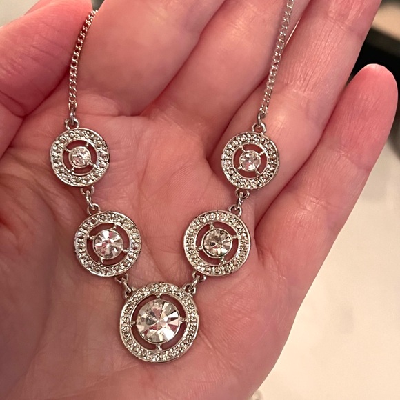 Silver Diamond Necklace & Bracelet Set - Picture 2 of 5